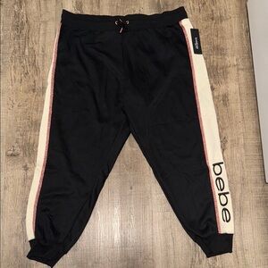 Bebe Black and Cream pants